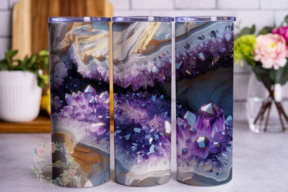 Amethyst Geode Crystal Tumbler Wrap Graphics Review