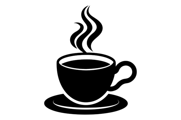 Black Silhouette of Coffee Cup: Graphics & Illustrations Review
