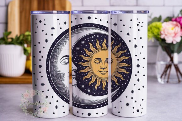 Celestial Moon Sun Tumbler Wrap: Graphics Review