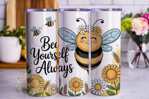 Cute Bee Yourself Always Tumbler Wraps Graphics