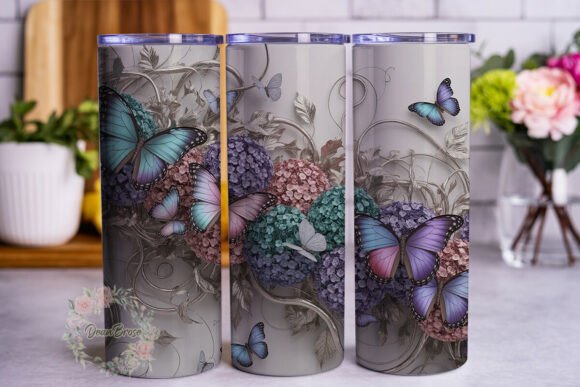 Floral Butterfly Dream 20oz Tumbler Wrap – Graphics & Design Review