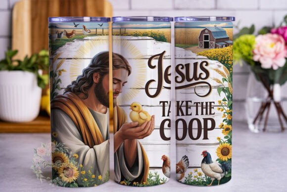 Jesus Take the Coop 20oz Tumbler Wrap: Graphics Review