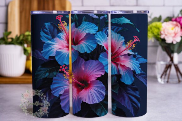 Luminous Tropical Hibiscus 20oz Tumbler Graphics & Wraps