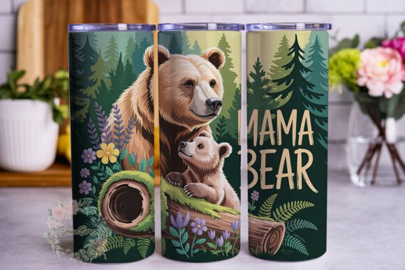 Mama Bear Forest Life: Tumbler Wrap Graphics Review
