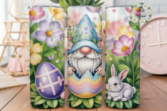 Pastel Gnome Bunny Easter 20oz Tumbler Wraps Graphics