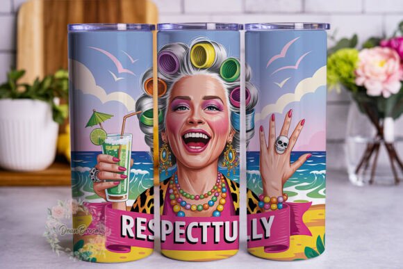 Respectfully Sassy Grandma Tumbler Wraps & Graphics