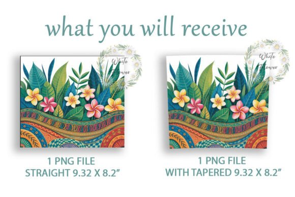 Tropical Blossom 20oz Tumbler Wrap Graphics for Tumbler Wraps